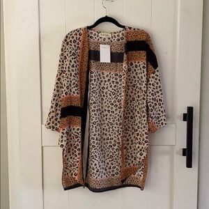 Leopard print kimono